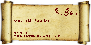 Kossuth Cseke névjegykártya